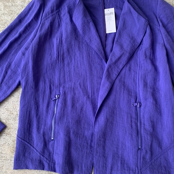 Chico’s Purple Moto Jacket - Picture 2 of 13